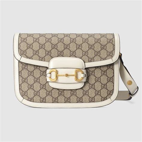 gucci horse bag white|vintage gucci horsebit shoulder bag.